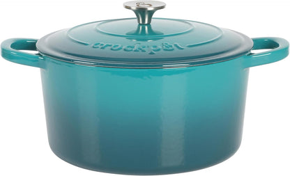 Crock-Pot 3 Quart Enameled Cast Iron Dutch Oven – Aqua S02R
