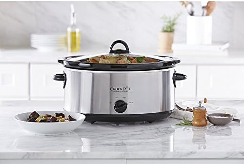 Crock-Pot 7 Quart Oval Manual Slow Cooker – Stainless Steel S29J