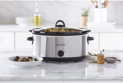 Crock-Pot 7 Quart Oval Manual Slow Cooker – Stainless Steel S29J