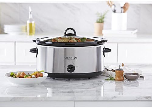 Crock-Pot 7 Quart Oval Manual Slow Cooker – Stainless Steel S29J