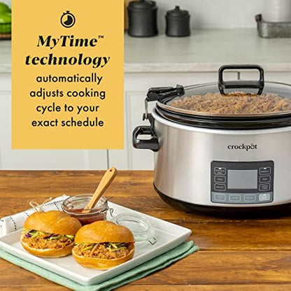 Crock-Pot 7 Quart Portable Programmable Slow Cooker with Timer S27S