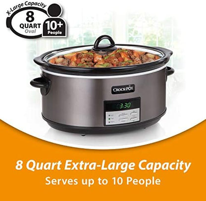 Crock-Pot 8 Quart Programmable Slow Cooker with Auto Warm S28X