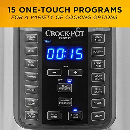 Crock-Pot Express Crisp 8 Quart 10-in-1 Pressure Cooker S06G