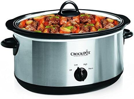 Crock-Pot 7 Quart Oval Manual Slow Cooker – Stainless Steel S29J