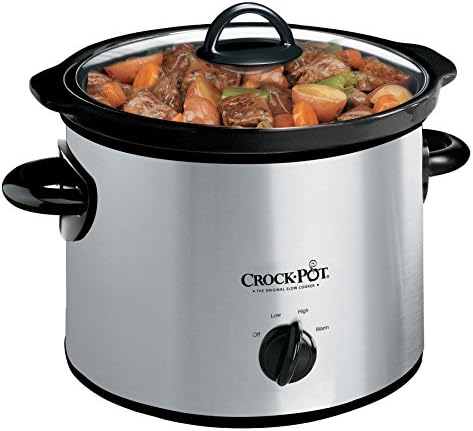 Crock-Pot 3 Quart Manual Slow Cooker – Silver S24X