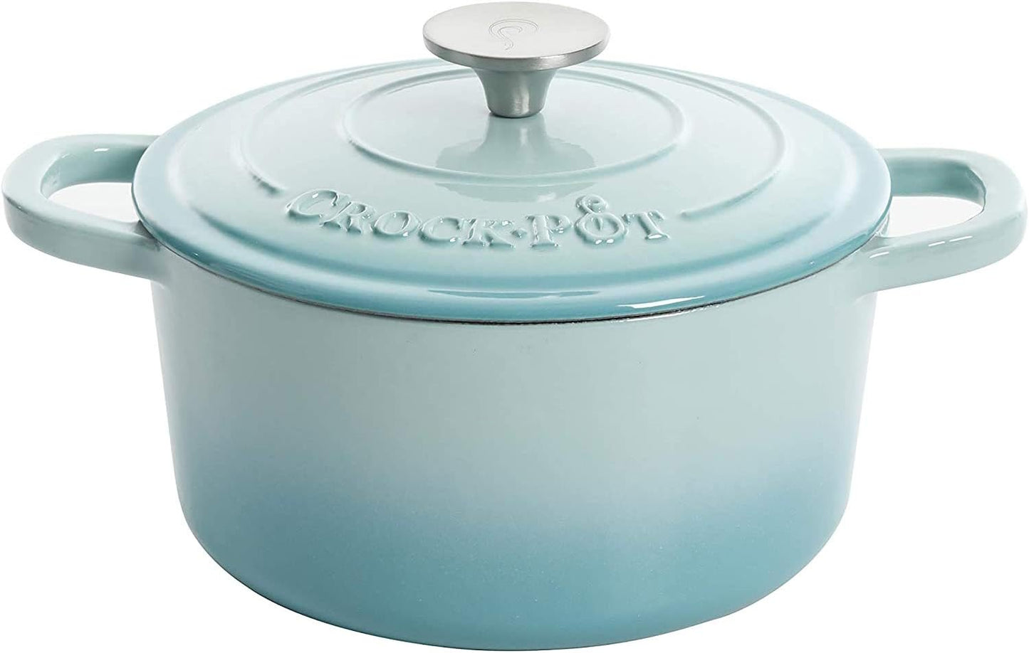 Crock-Pot 3 Quart Enameled Cast Iron Dutch Oven – Aqua S02R