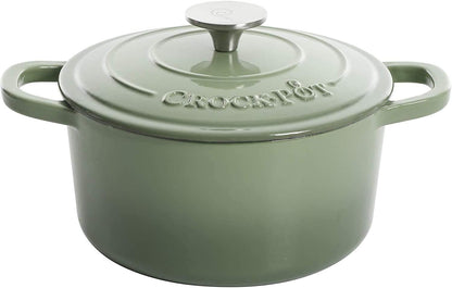 Crock-Pot 3 Quart Enameled Cast Iron Dutch Oven – Aqua S02R